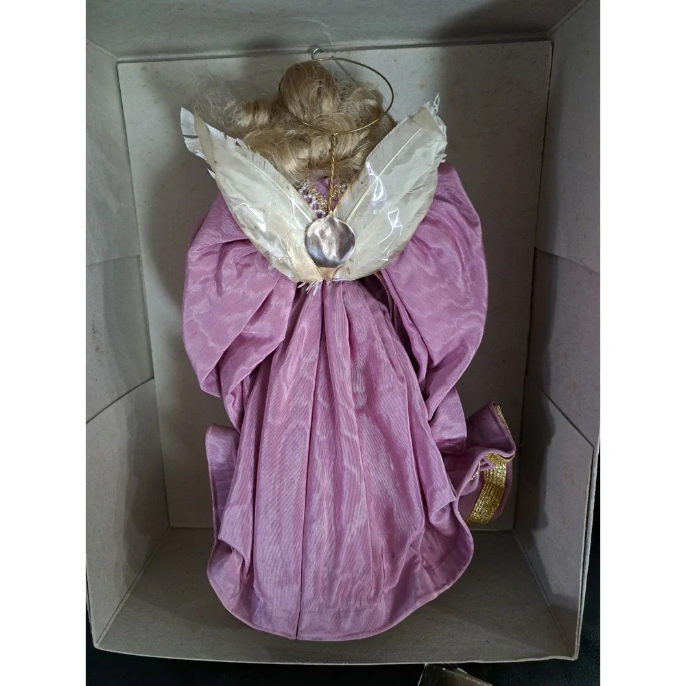 Serendipity Rauschgold Wax Angel Doll Tree Topper Feather Wings 13